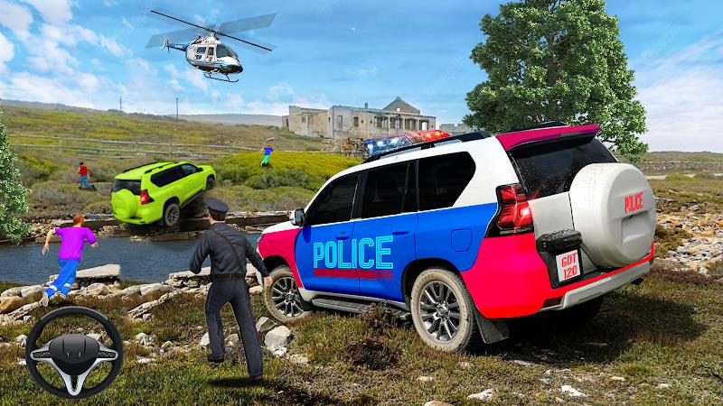 Offroad Police Car Chase Game 스크린샷 1