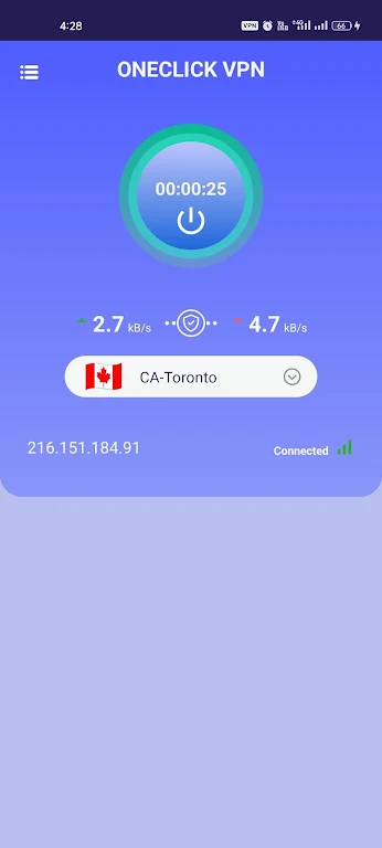 OneClick VPN - Turbo VPN App Ekran Görüntüsü 2