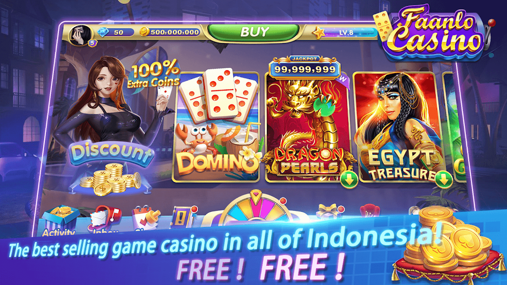 Faanlo Casino - 3D Domino Gaple Slots Online Ảnh chụp màn hình 0