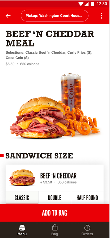 Schermata Arby's Fast Food Sandwiches 2
