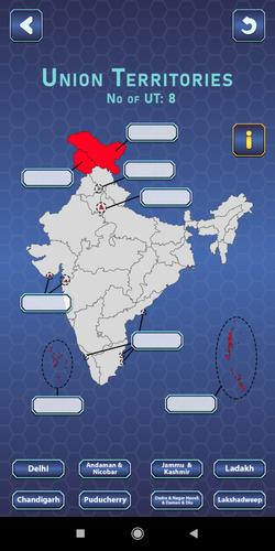 India Mapper-(India Map Game) Zrzut ekranu 2