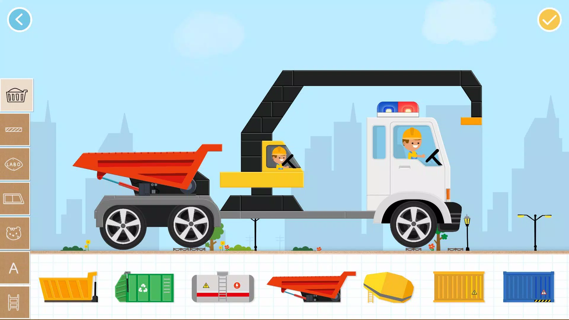 Jogo de crianças de Brick Car2 Captura de tela 0
