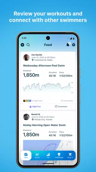 Swim.com: Workouts & Tracking Capture d'écran 1