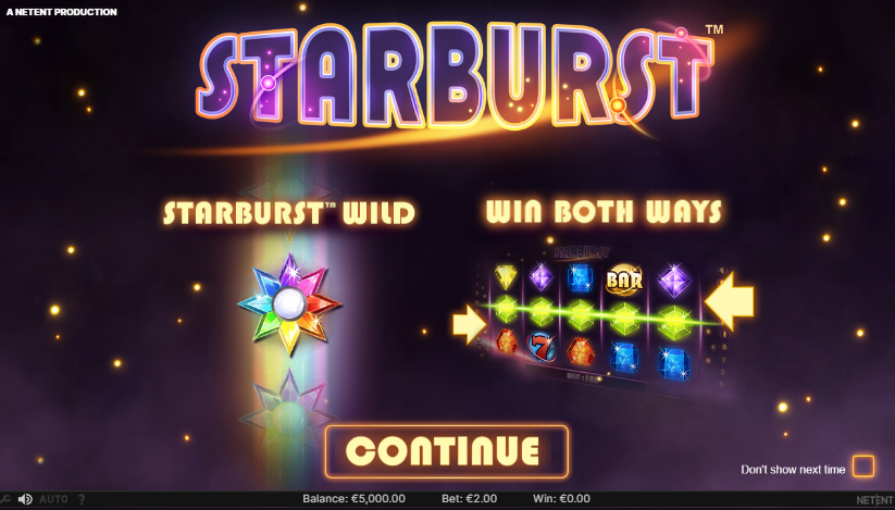 Starburst Slot Screenshot 2