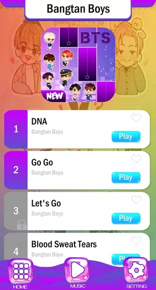 BTS Chibi Piano Tiles Capture d'écran 0