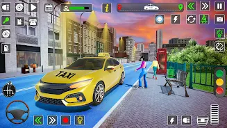 Taxi Driver Cab Car Driving 3D Captura de tela 2