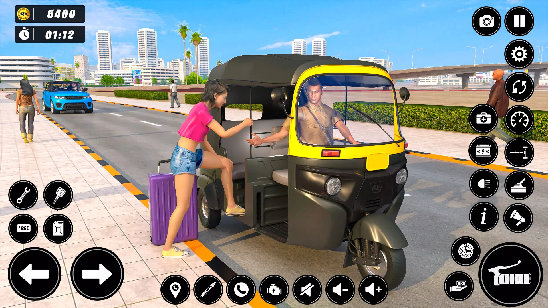 Auto Tuk Tuk Rickshaw Game Schermafbeelding 1