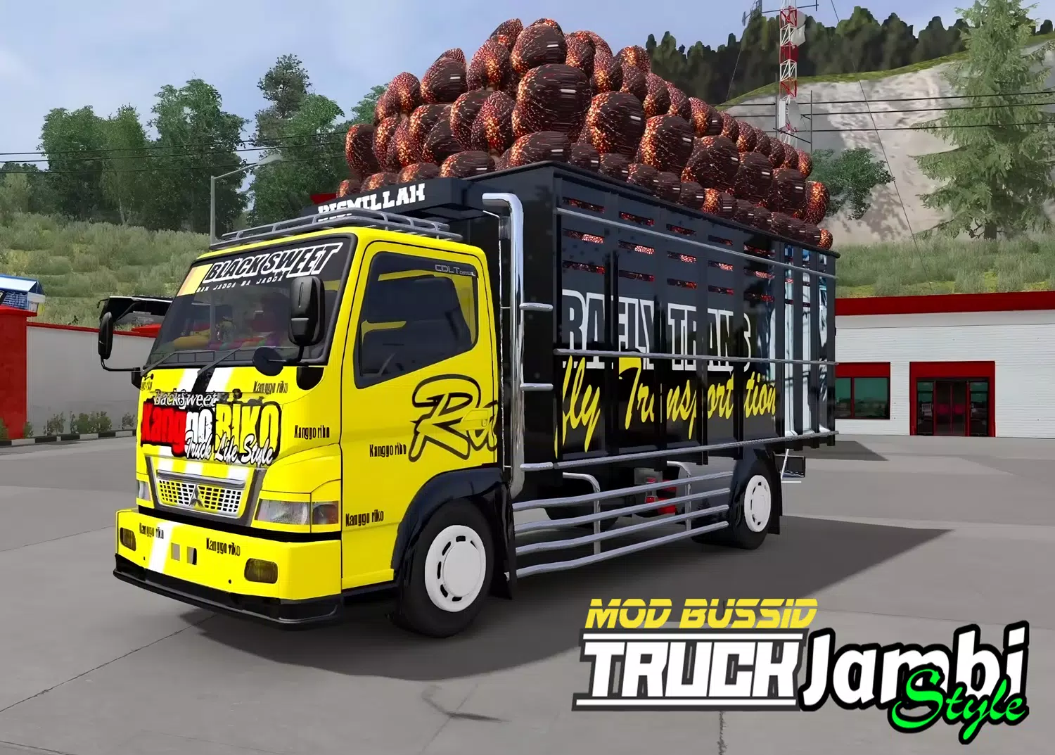 Mod Bussid Truk Jambi Style Schermafbeelding 0