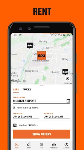 SIXT rent. share. ride. plus. स्क्रीनशॉट 1