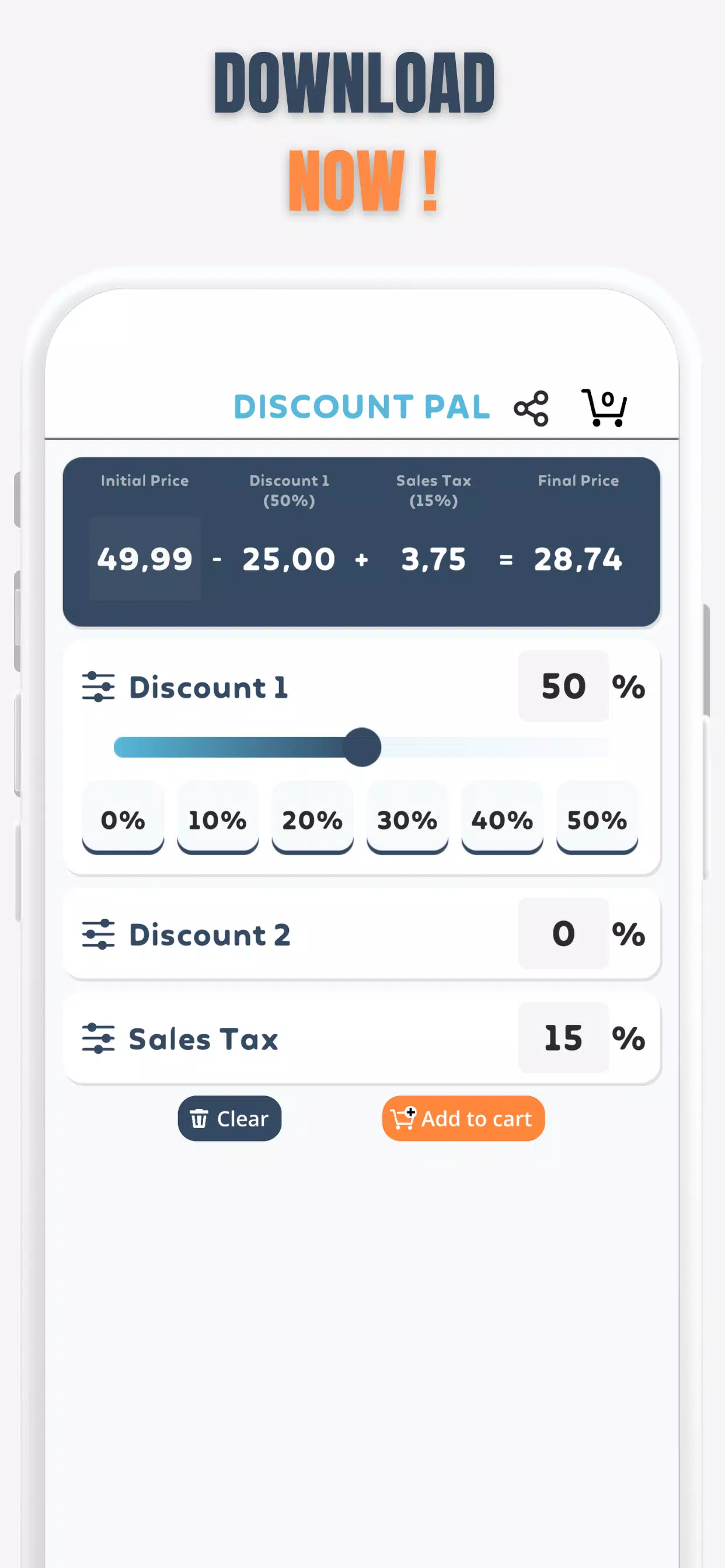 Percent Off Shoping Calculator 스크린샷 3