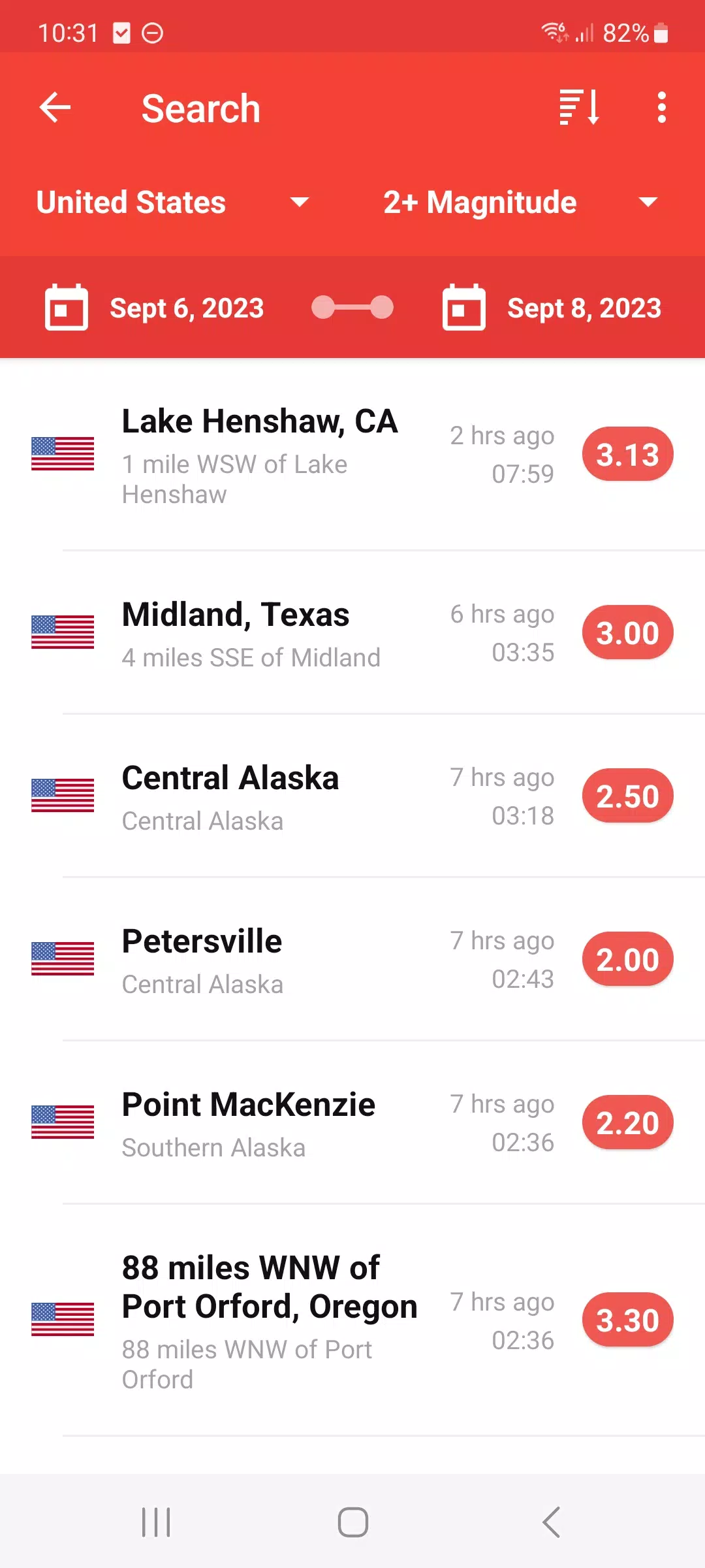 My Earthquake Alerts Captura de tela 1