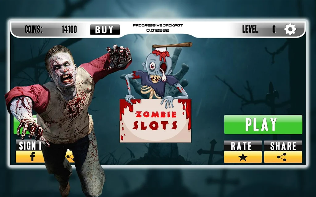 Casino Walking Zombie Slots Machine应用截图第0张