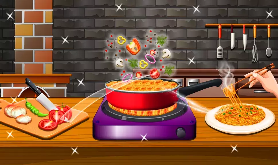 Crispy Noodles Cooking Game Captura de tela 1