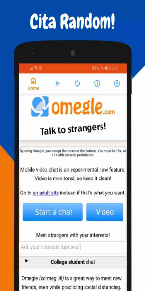 Omegle : Talk to Strangers Captura de pantalla 0