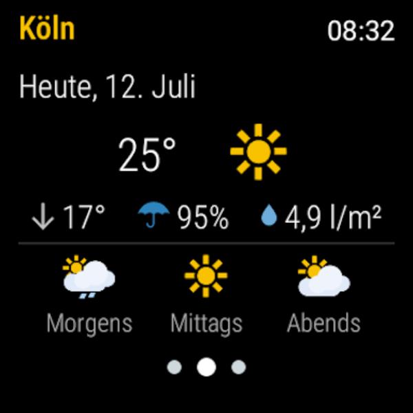 Schermata wetter.de 2