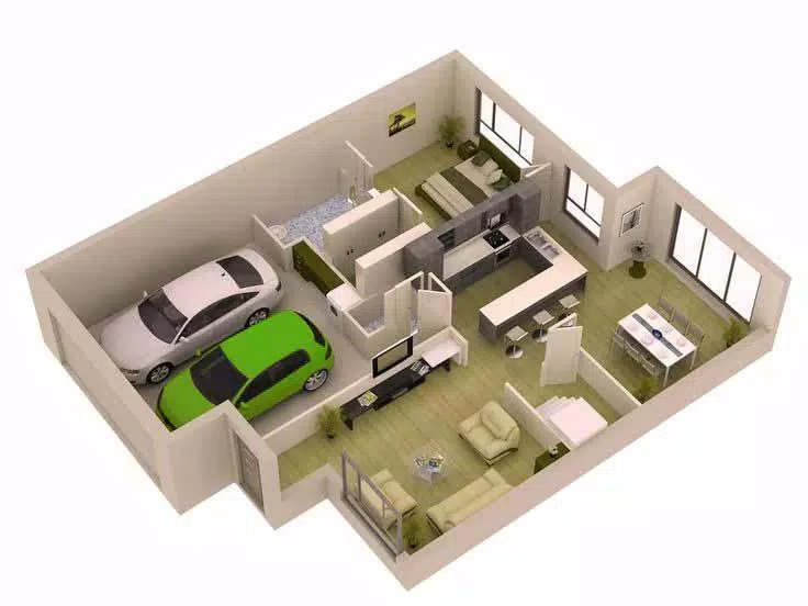 3D small house design Captura de tela 3