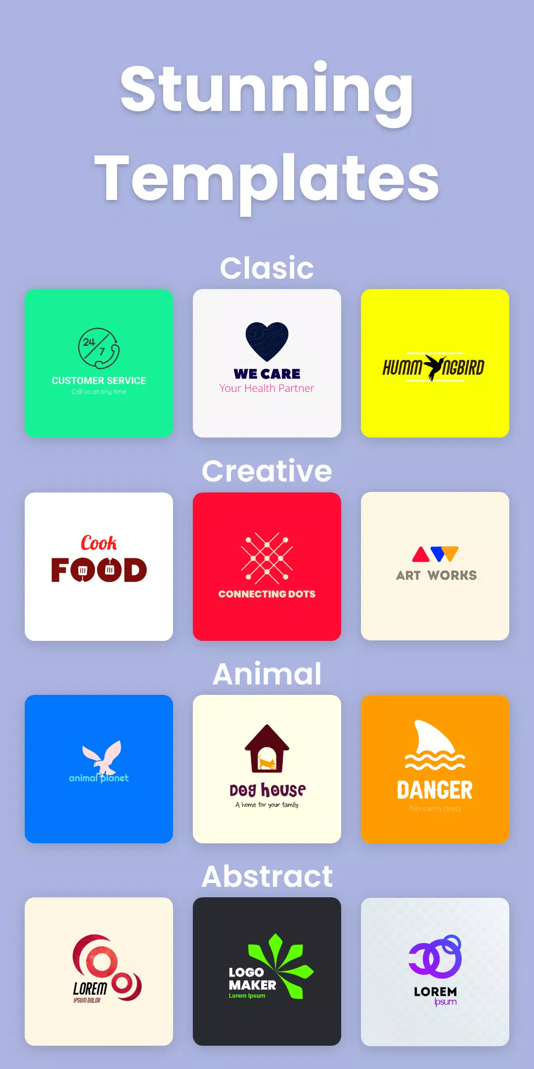 Logoshop - Logo Maker Free & Graphic Design App ဖန်သားပြင်ဓာတ်ပုံ 0