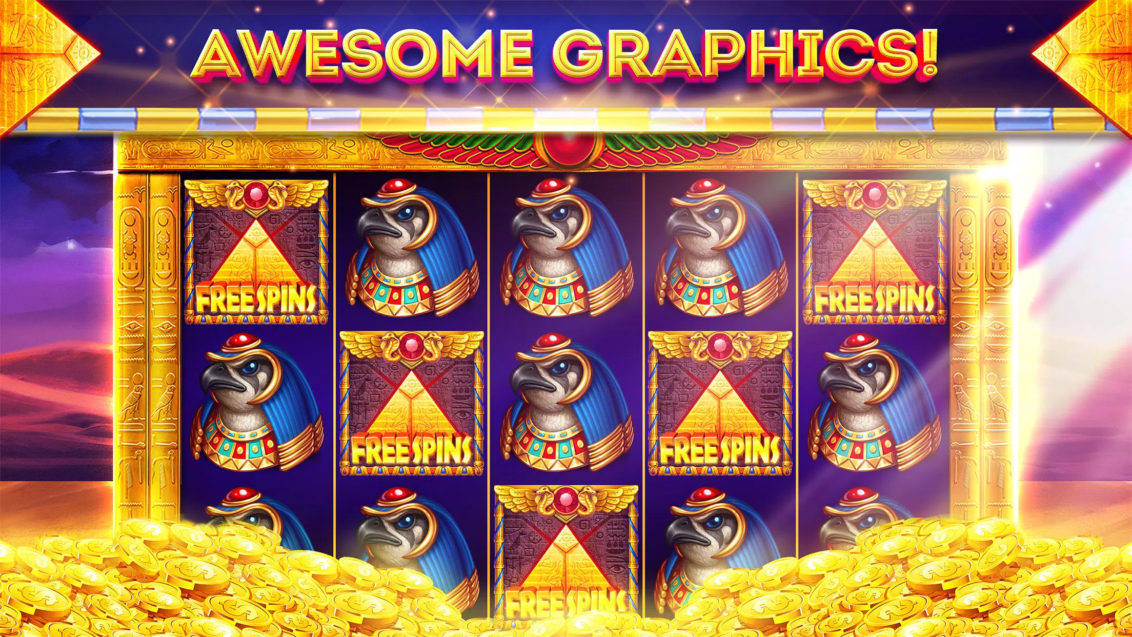 Pharaohs of Egypt Slots Casino ဖန်သားပြင်ဓာတ်ပုံ 1