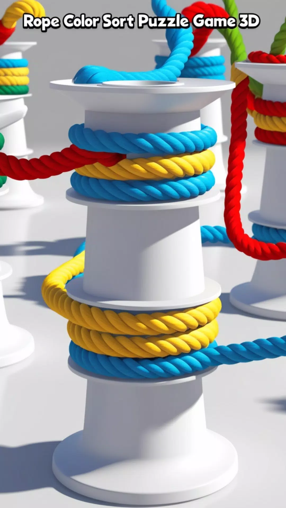 Rope Color Sort Puzzle Game 3D Ekran Görüntüsü 1