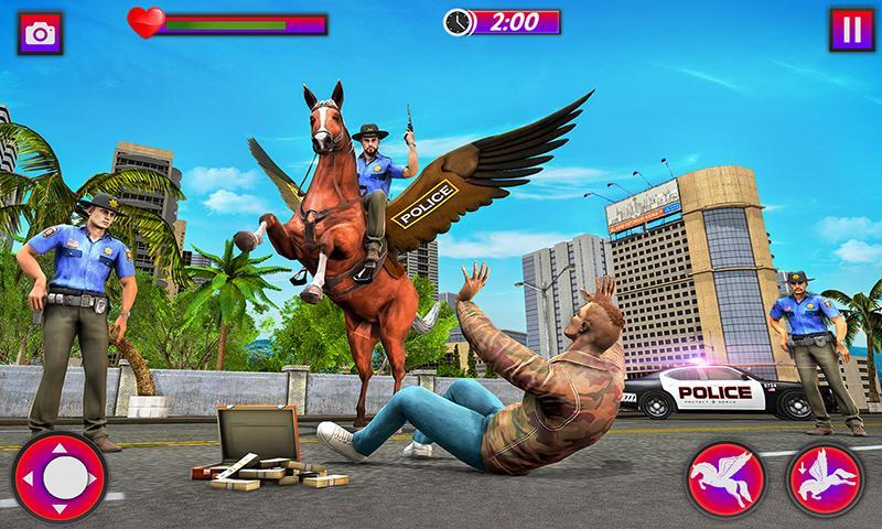 Schermata Flying Horse Police Chase Sim 2