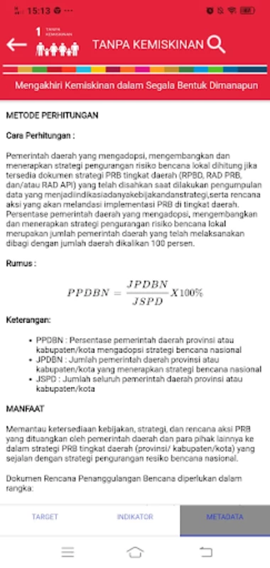 SDG Metadata Indonesia Скриншот 1