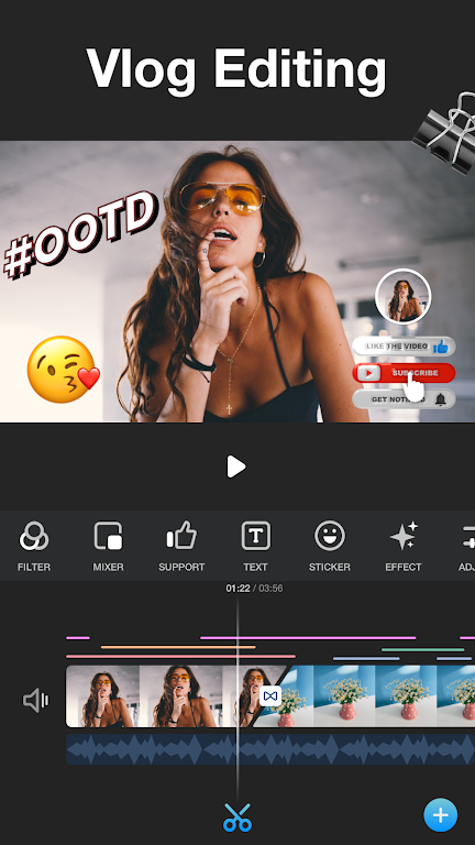 Vlog Video Editor Maker: VlogU Mod Zrzut ekranu 0