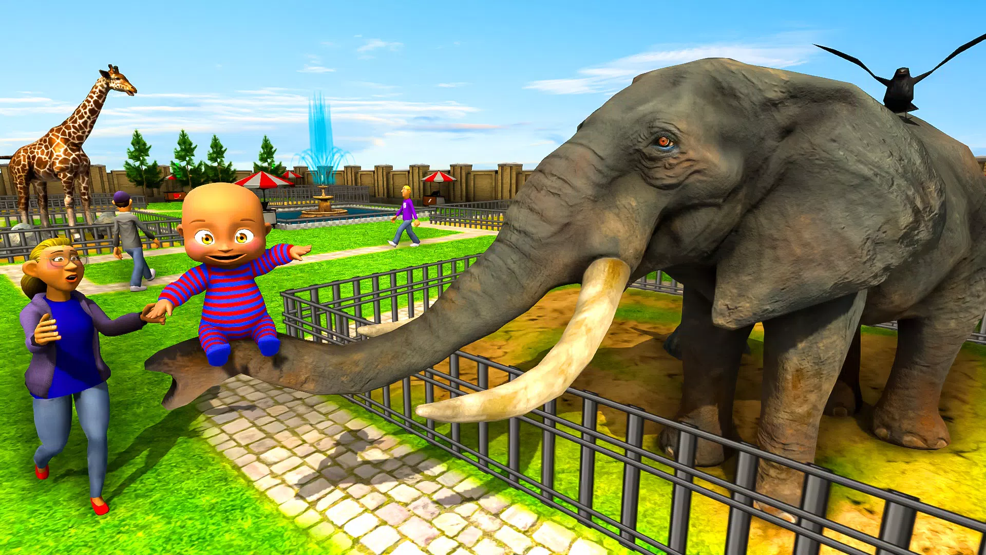 Naughty Baby 3D: Daddy Zoo Fun Captura de tela 0
