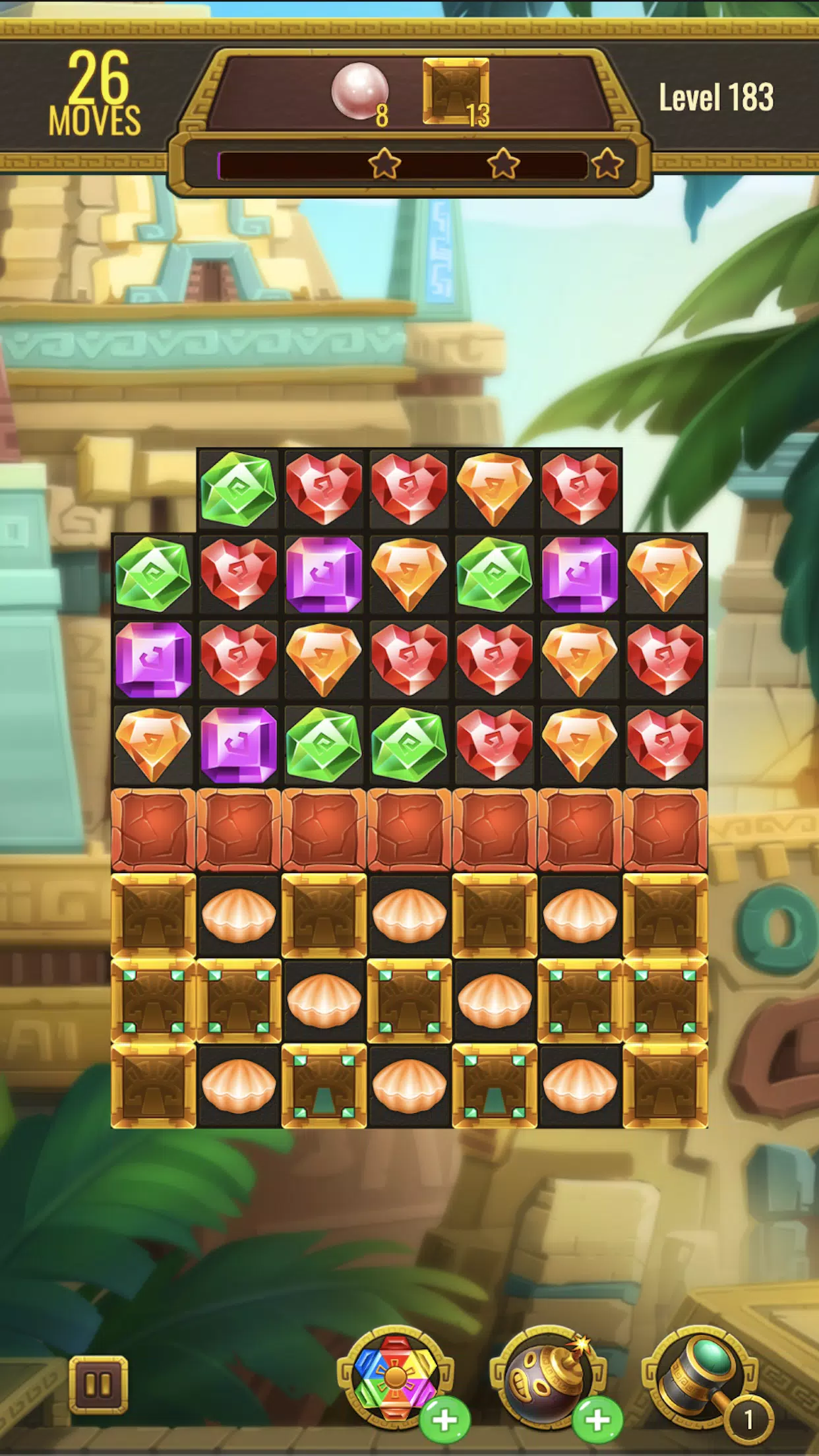 Schermata Jewels Maya Quest: Gem Match 3 3