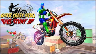 Bike Games Stunts: Spider Hero Ekran Görüntüsü 0