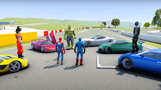 Schermata Superhero Tricky Car Stunts 3