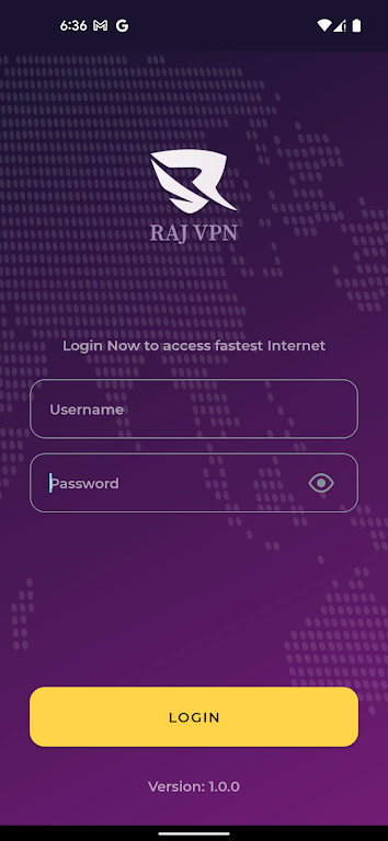 Raj VPN Captura de tela 0