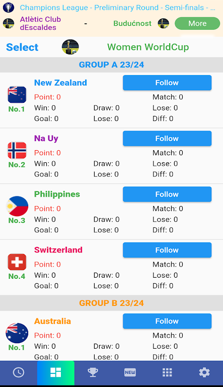 Female Cup Matches Скриншот 1