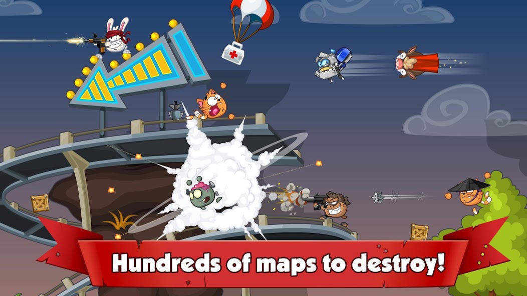 Wormix: PvP Tactical Shooter Mod ဖန်သားပြင်ဓာတ်ပုံ 1
