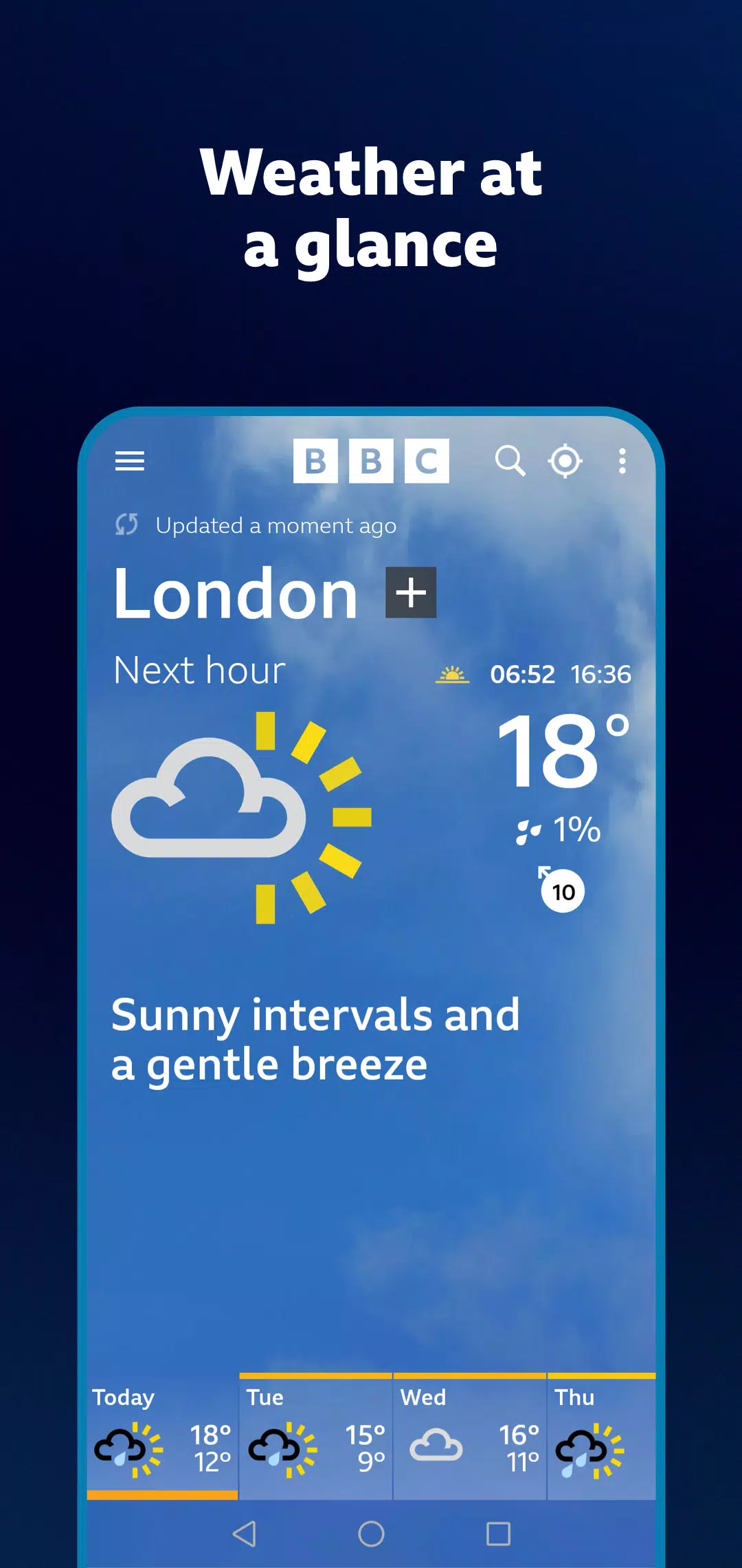 BBC Weather應用截圖第0張