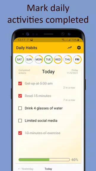 Daily activities tracker Captura de pantalla 0