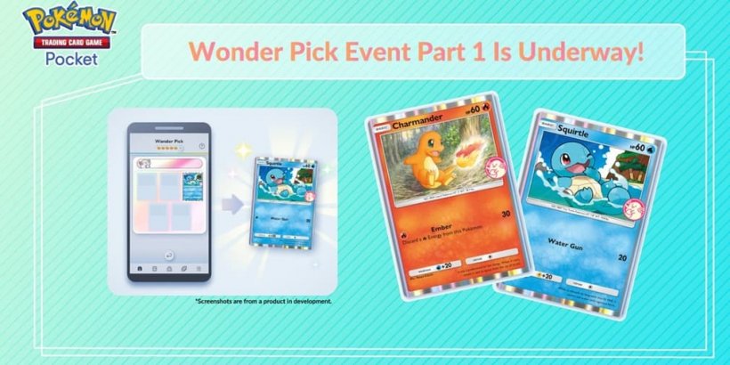 Pokémon TCG Pocket Running New Wonder Pick 이벤트 Charmander & Squirtle