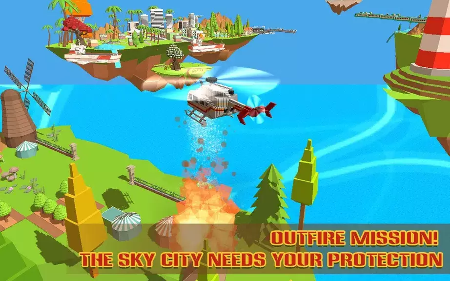 Helicopter Rescue Sky City Скриншот 1