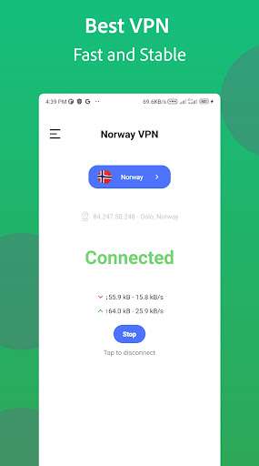 Norway VPN - Norwegian IP Fast Schermafbeelding 3