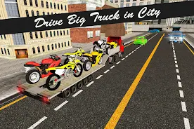 Bike Transport Truck 3D স্ক্রিনশট 1