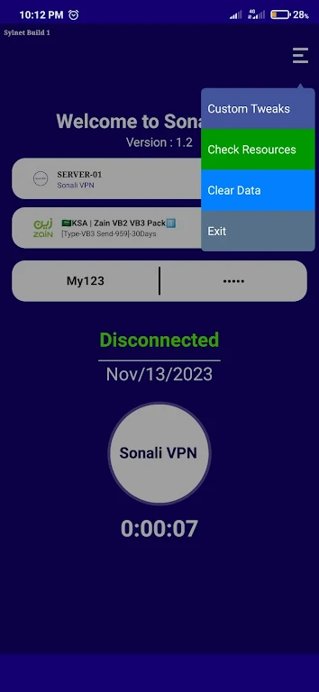 Schermata Sonali VPN Super fast 1