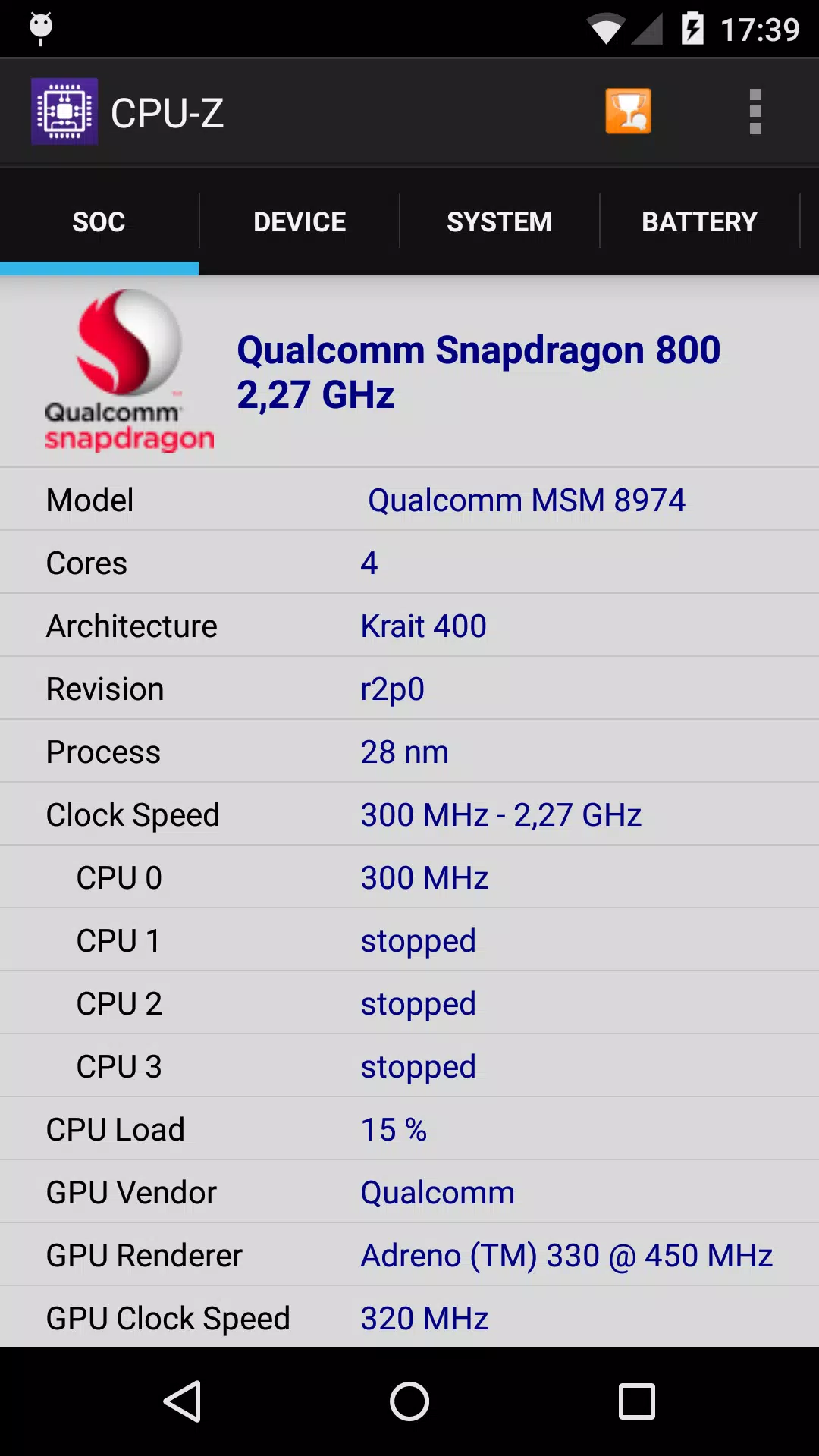 CPU-Z Tangkapan skrin 0