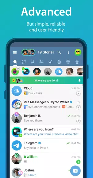 iMe: AI Messenger for Telegram ဖန်သားပြင်ဓာတ်ပုံ 1