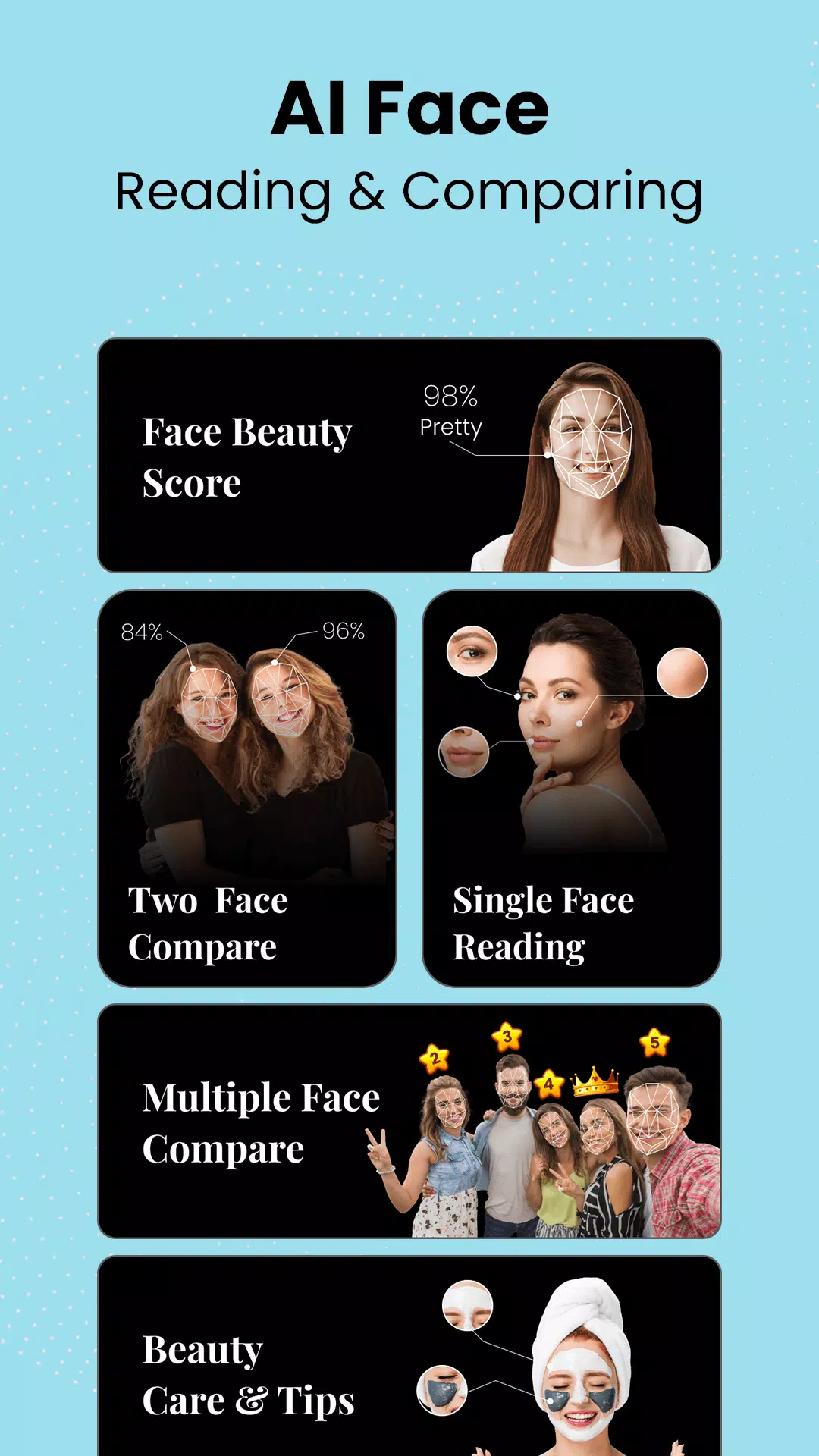 Schermata Face Beauty Score Calc & Tips 2