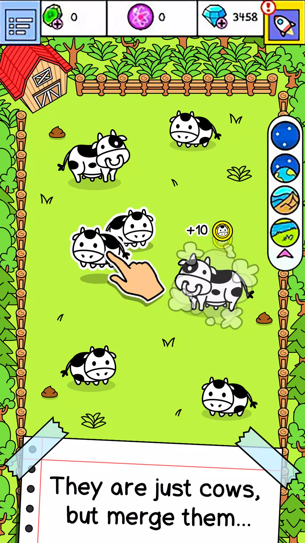 Cow Evolution: Idle Merge Game स्क्रीनशॉट 0