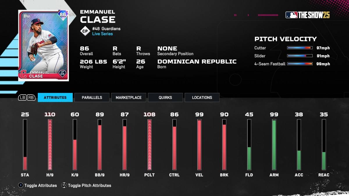 伊曼紐爾·克拉斯（Emmanuel Clase）是美國職業棒球大聯盟（MLB）節目25中有關最佳鑽石王朝卡的文章的一部分。