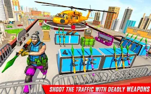 Traffic Car Shooting Games Tangkapan skrin 2