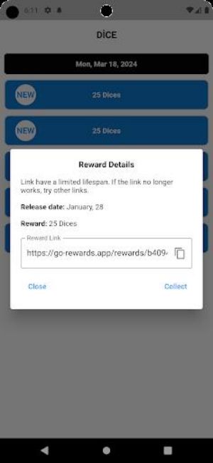 Go Rewards - Dice Rolls ภาพหน้าจอ 0