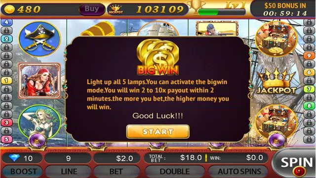 Pirate Slots - FreeSlots Game ภาพหน้าจอ 3