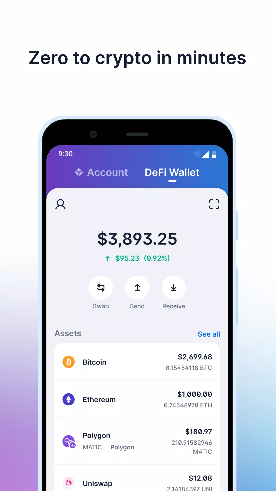 Blockchain.com: Crypto Wallet Скриншот 1