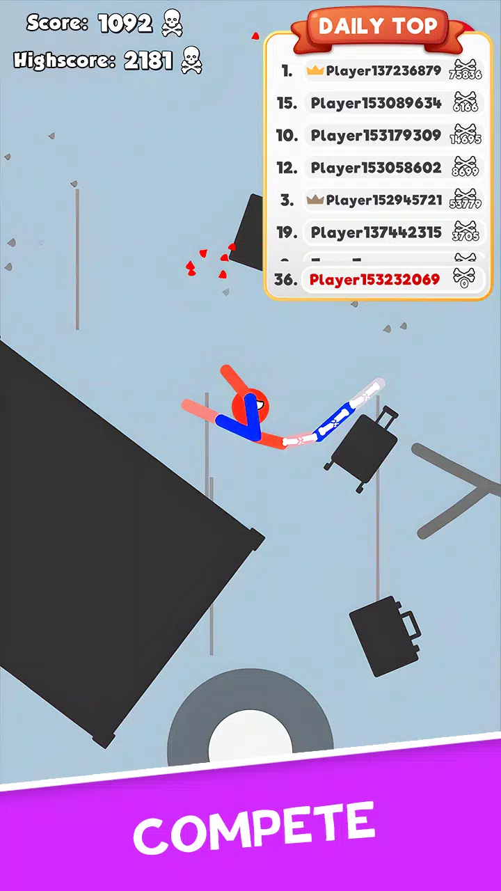 Stickman Broken Bones io ภาพหน้าจอ 1